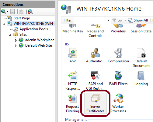 Install a server certificate